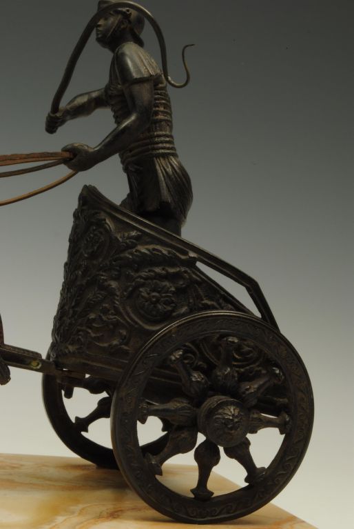 Figure d'un chariot en bronze italien du Grand Tour