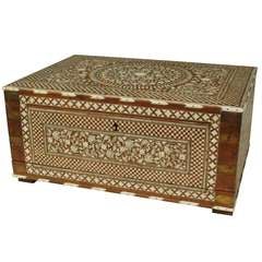Indian Ivory inlaid writing box