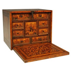 Antique German marquetry cabinet