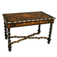 Ebony and marquetry table Antique Ebony and marquetry table
