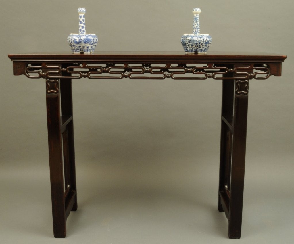 A good Chinese hardwood alter table of good design and colour