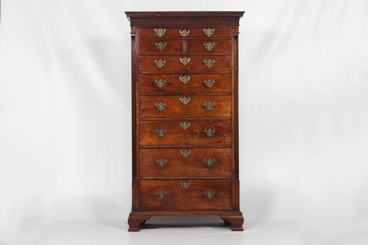 A Fine Irish Georgian Mahogany Tallboy, circa 1780.