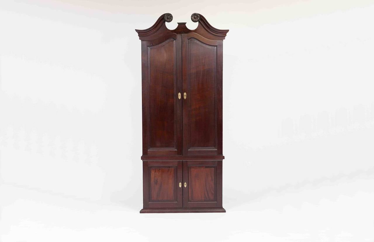 A Rare Irish Red Walnut Corner cabinet