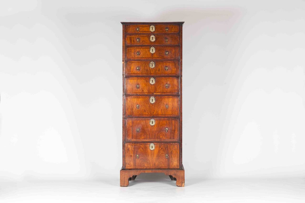 An Irish 18th Century Walnut Tallboy.