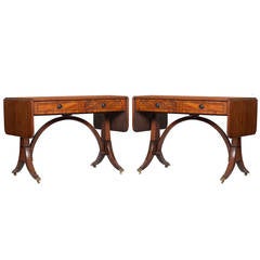 A Pair of Regency Mahogany Sofa Tables