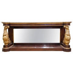 An Irish Regency Marble Top Side Table.