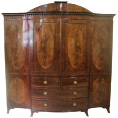 An Edwardian  Mahogany Gentlemans Wardrobe