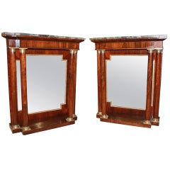 A Pair of Regency Rosewood Console Tables.