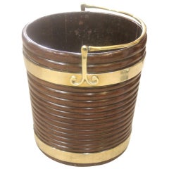 A Mahogany Peat Bucket