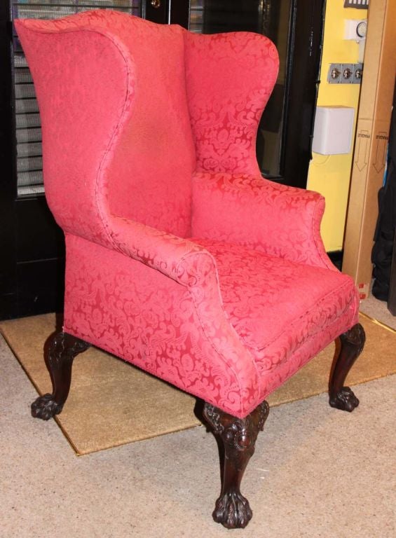 Irish A Fine Walnut Wing Back Chair