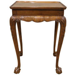 A Fine Irish Walnut Silver Table.