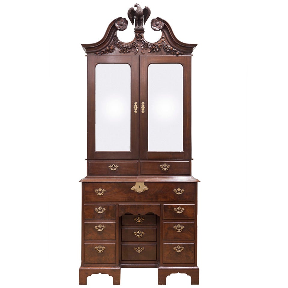 An Important  Irish 18th Century Kneehole Cabinet For Sale