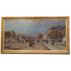 A Parisian scene by J.L'Huillier