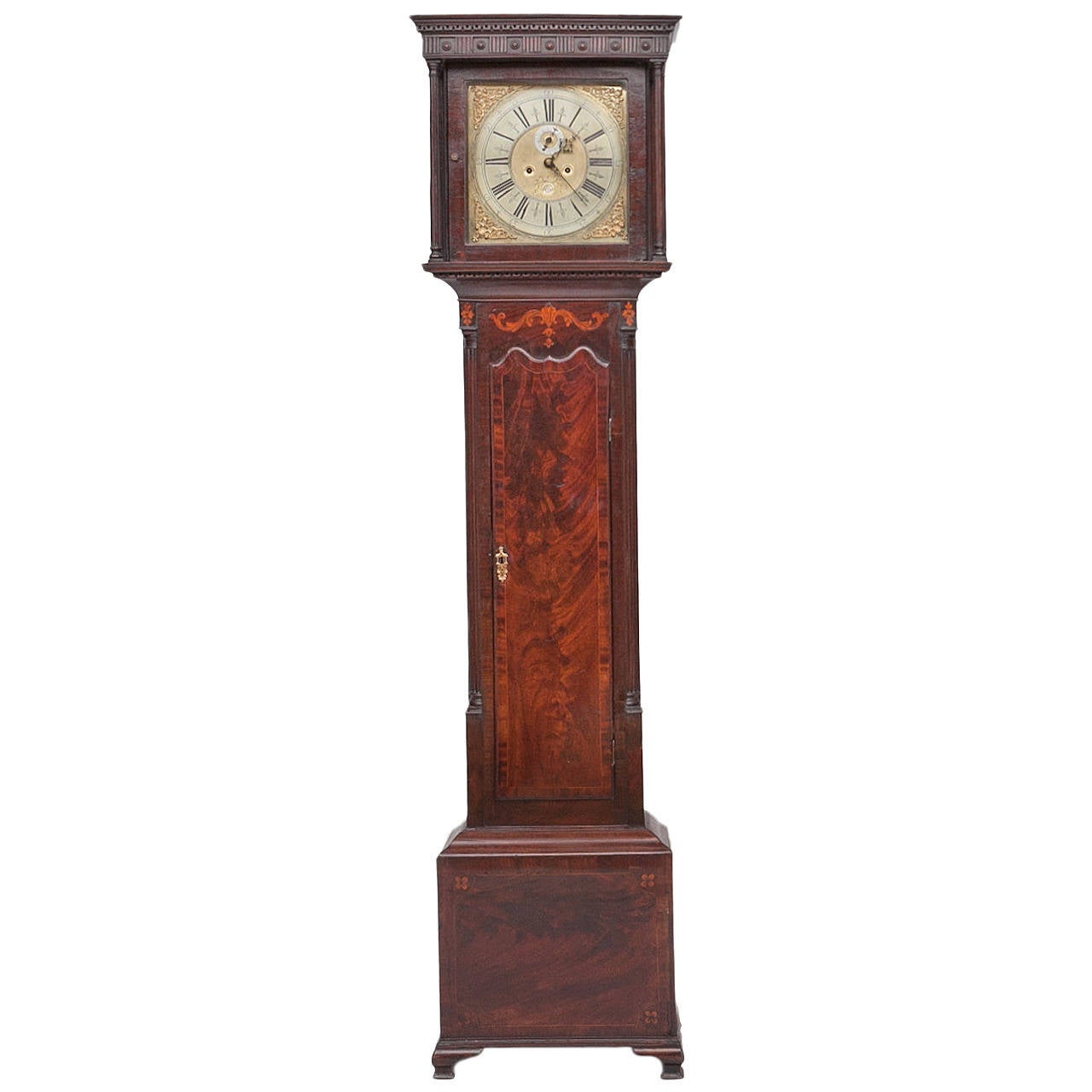 Irish Mahogany Grandfather Clock For Sale