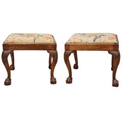 Antique Pair of Early Georgian Stools