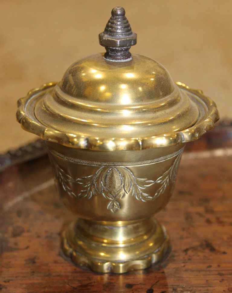 A Regency Rosewood Inkwell In Good Condition In Dublin, IE
