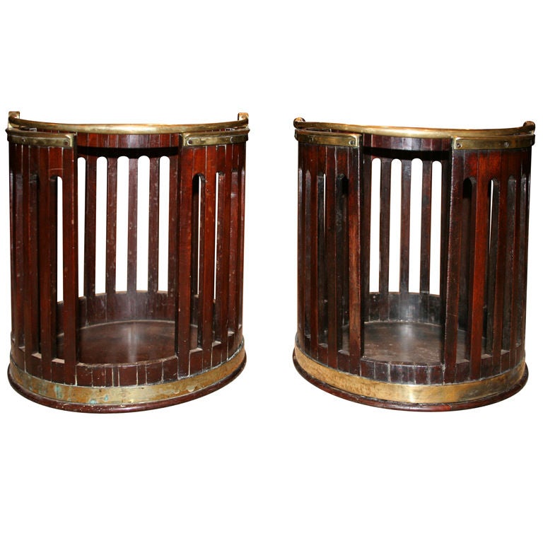 Pair of Georgian Plate Buckets For Sale