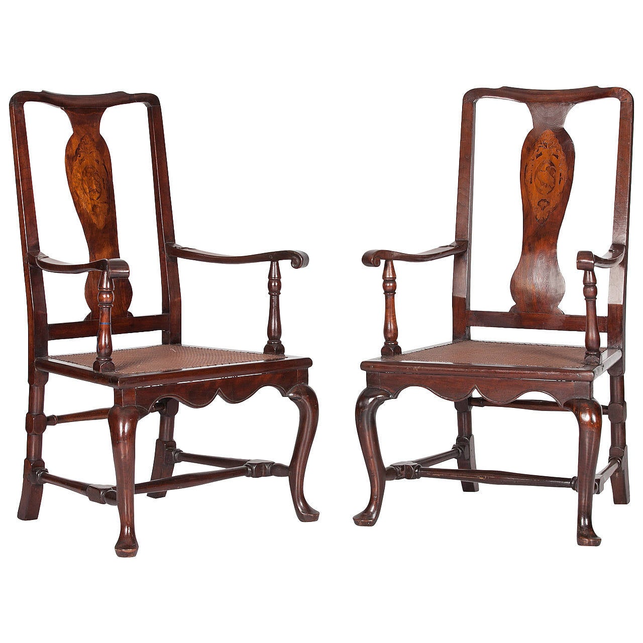 A Rare Pair of Irish Armchairs by John Kirkhoffer of Dublin For Sale at