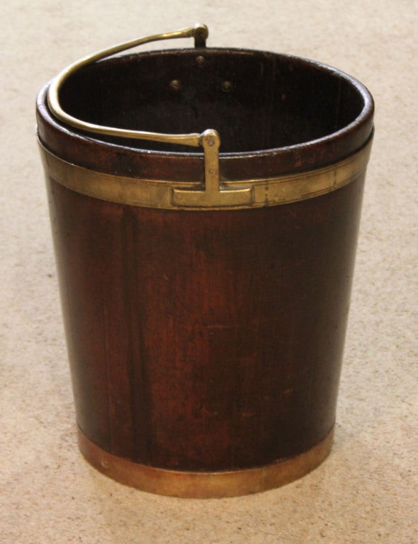 A Georgian Mahogany Peat Bucket.
Height:17