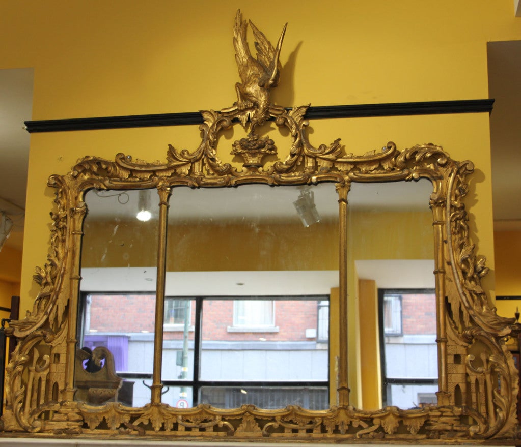 A Rare Overmantle Mirror.
