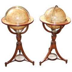 A Pair of Globes by Cary's of London