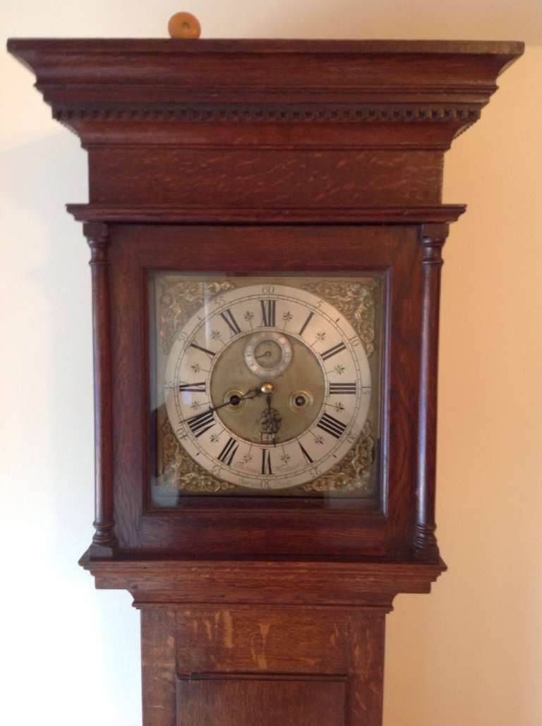 English Oak Long Case Clock 