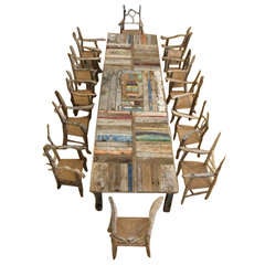 A Table from the Sea's Edge & 12 chairs by Silas Birtwistle