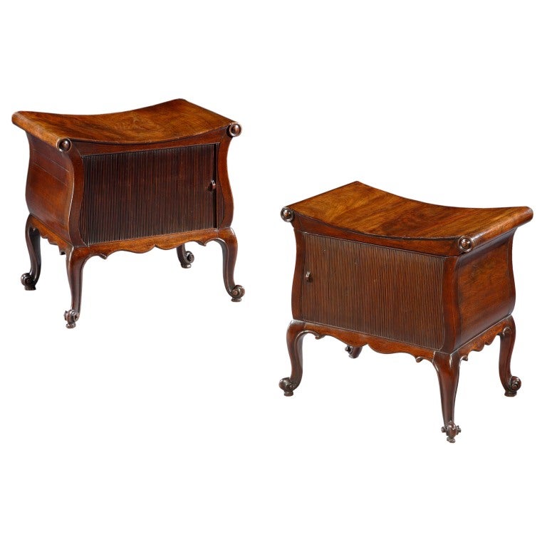 A pair of Mahogany Hall Stools