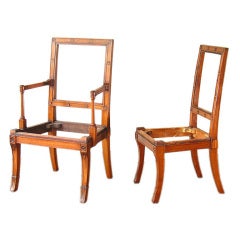 A Set Of Twelve Regency Revival Mahogany Dining Chairs