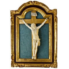 Antique French Hand Carved 8.5" Ivory Christ, Crucifix - Dieppe