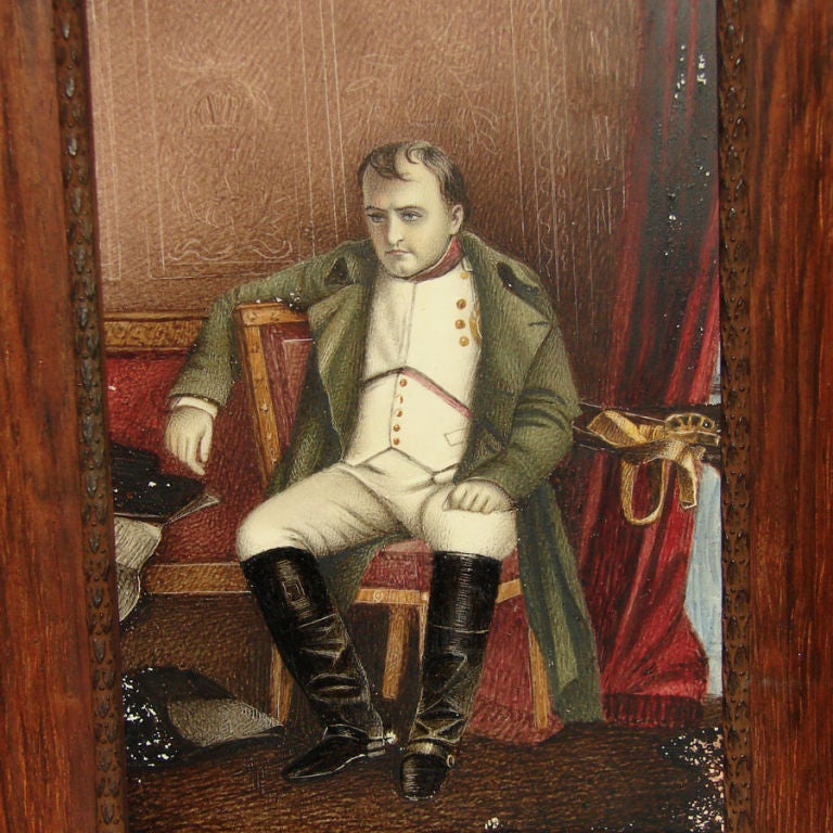 Antique French Portrait Miniature: Defeat of Napoleon, Delaroche For Sale 5