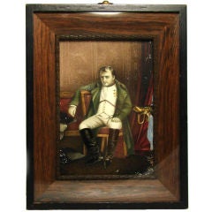Antique French Portrait Miniature: Defeat of Napoleon, Delaroche