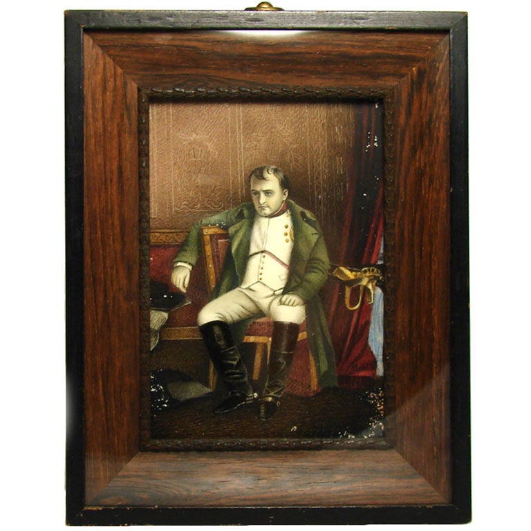 Antique French Portrait Miniature: Defeat of Napoleon, Delaroche For Sale