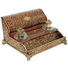 Antique French Boulle 12" Writer's Box Chest TAULIN Palais Royal