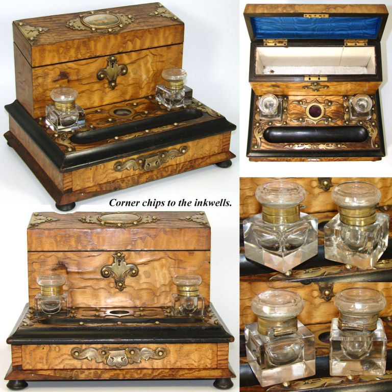 Antique French Grand Tour Writer's Box or Ecritoire, 1855 Expo 3