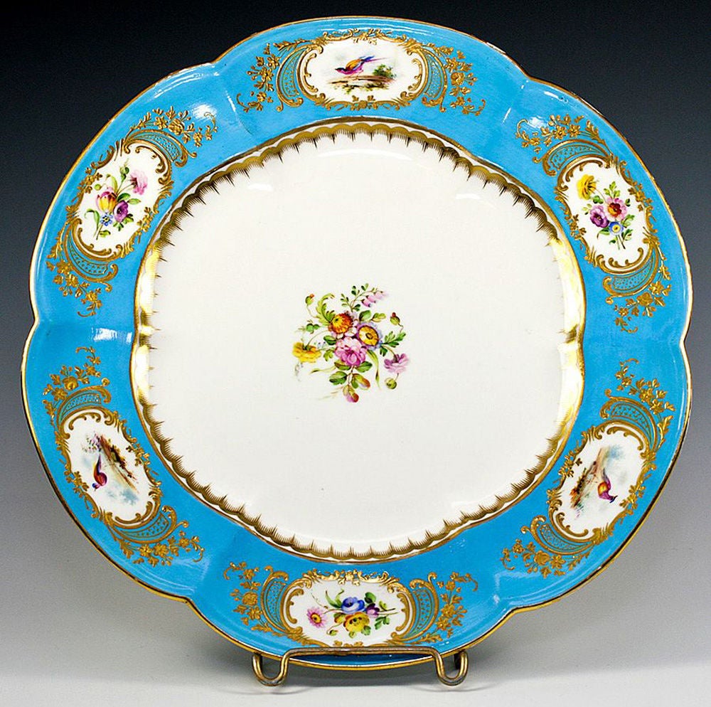 During the political upheaval of the French Revolution and Reformation periods, many people fled France for other countries, and such is the case with plate decorators from the industries of same through the Sevres and Limoges regions of France,