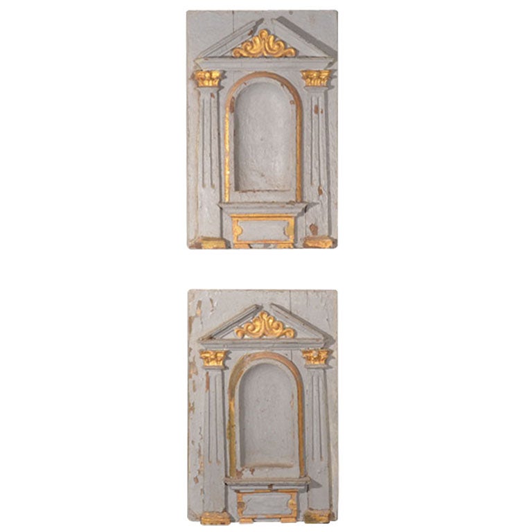 Pair of 16th Century Late Renaissance Fragment Gilt Panels For Sale