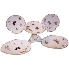 A Set of Dishes: A Wedgwood Part Dessert Service with Butterflies