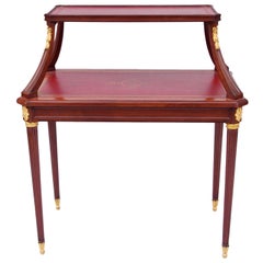 Antique Louis XVI style mahogany tea table, 19th century