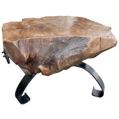 Italian Walnut  Wood Table  by Venetian Artist Gimo Fero