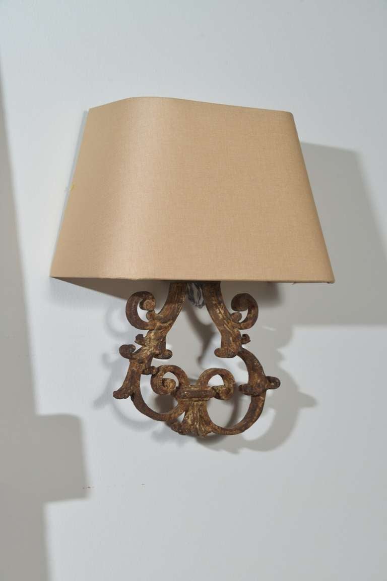 Pair of Iron Fragment Sconces