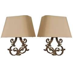 Pair of Iron Fragment Sconces