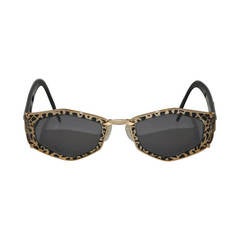 Cazal Gilded Gold Hardware with Leopard Print Sunglasses