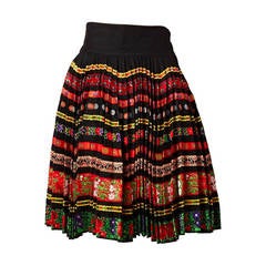 LaCroix Folkloric Inspired Pleated Skirt