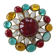 Chanel Large Gripoix Brooch