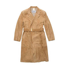 Men's Contemporary Gianni Versace Tan Duster Coat