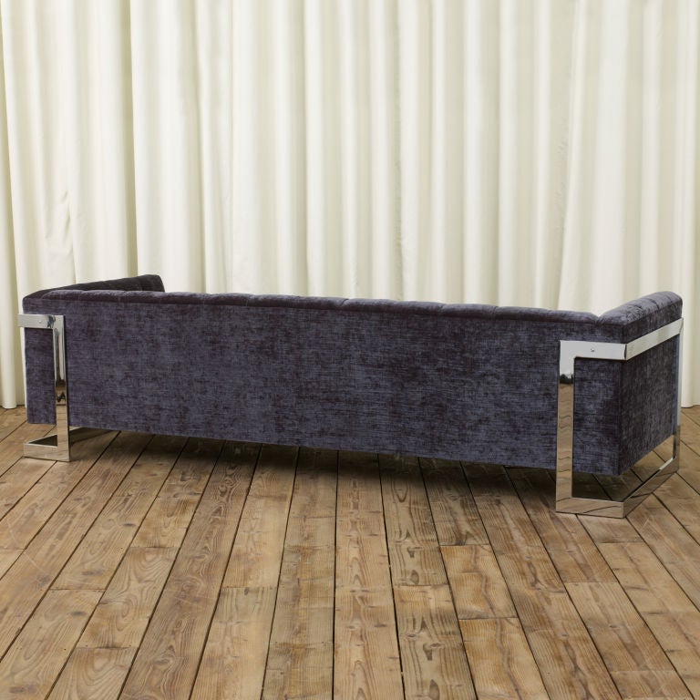 Chrome Milo Baughman Sofa