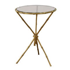 French Brass Tripod Gueridon