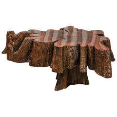 A Lacquered Cypress Root Coffee Table