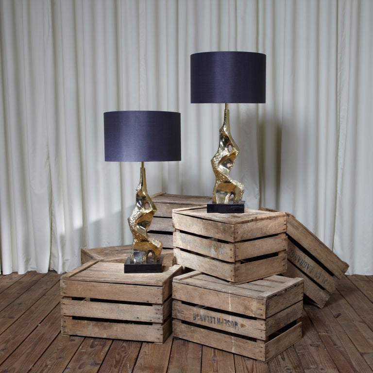 20th Century Pair  of Large Sculptural Table Lamps by Maurizio Tempestini